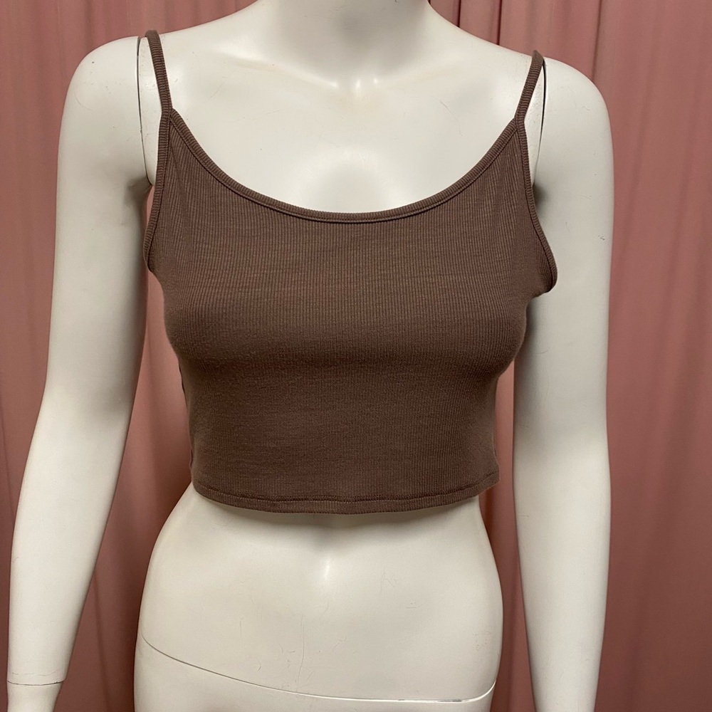 Joah brown cropped tank